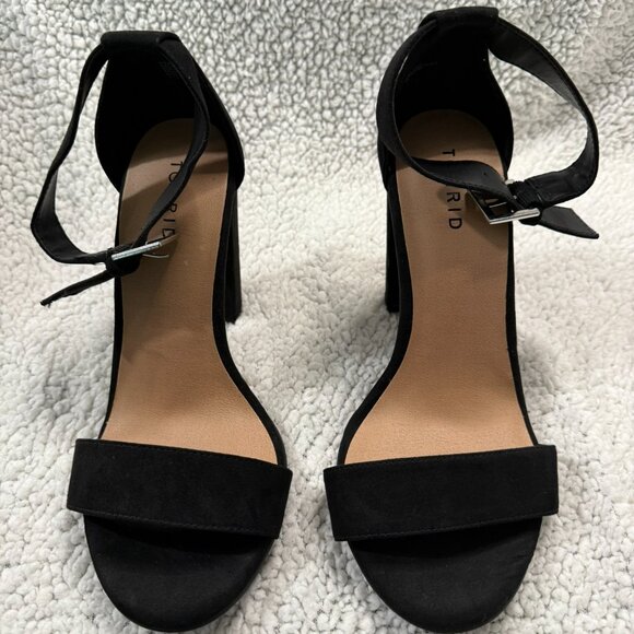 Torrid Black Two Strap Tapered Heel Sandal (WW) - Picture 5 of 6